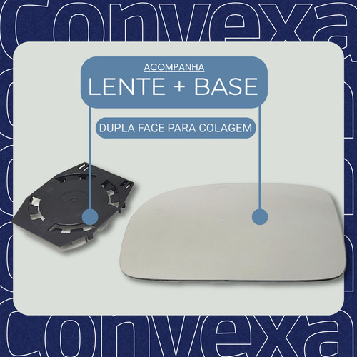 Lente Espelho Retrovisor Kia Soul 2009/14 C/base Convexa
