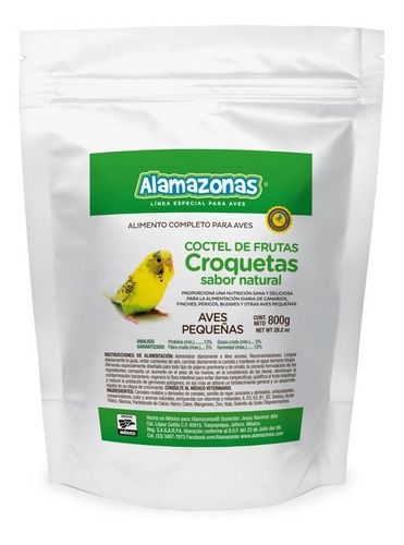 Croquetas Para Periquitos Y Canario 5kg Alamazonas