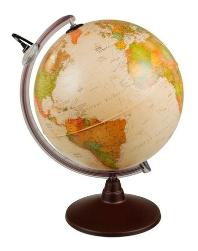 Globo Terrestre Decorativo Marcopolo 30cm Abajur Luminária