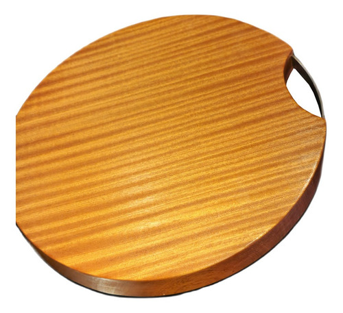 Tabla Para Cortar Alimentos Madera De Ebano 39x3cm Redonda