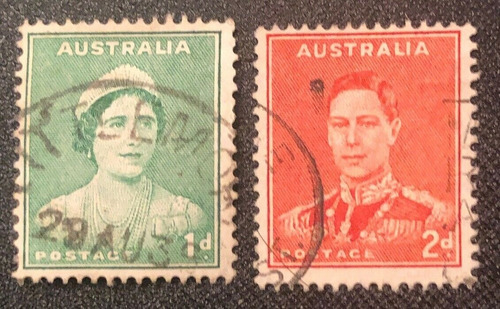 Imagen 1 de 7 de Estampillas Australia 1937/41 - Coronación Isabel I Jorge Vi