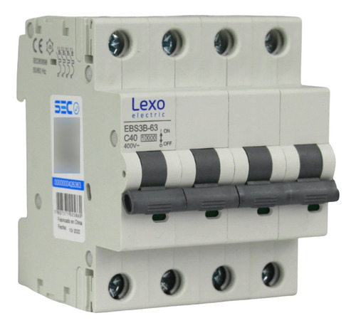 Automatico Tetrapolar Lexo 4x40a 10ka C Certificado Sec