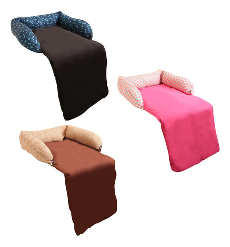 Cama Para Cachorro E Gato Protetora De Sofá Em Poliéster Cor Rosa