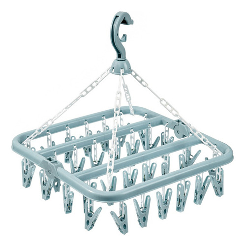 Percha Plegable Multifuncional, 32 Clips
