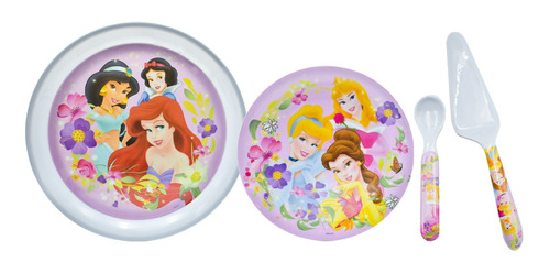 Set Pastel Princesas Disney Cenicienta Platos Melamina 10p