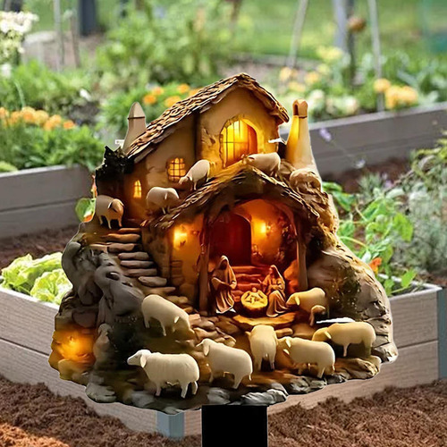 Estaca De Jardim Com Tema Pastoral, Arte 2d, Presente,
