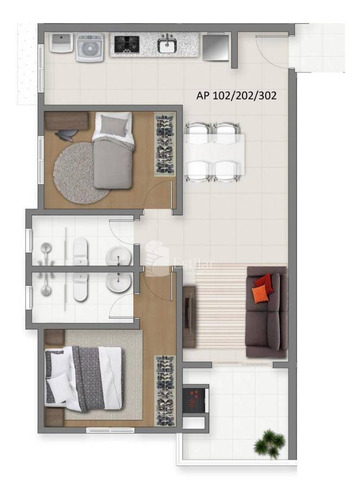 Imagem 14 de 15 de Apartamento 02 Quartos (01 Suíte) No Cruzeiro, São José Dos Pinhais - Ap3343