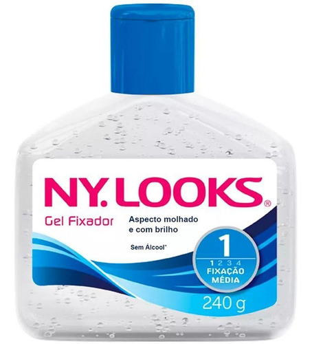 Gel Fixação Média Fator 1 Nylooks 240g