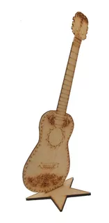 Figura Guitarra Acustica Mdf Tipo Coco 45 Cm Centro Mesa