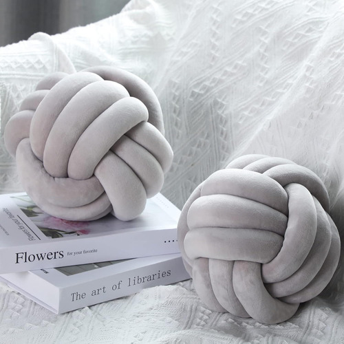 Almohadas Decorativas Redondas De Felpa Para Sofá, 2 Unidade