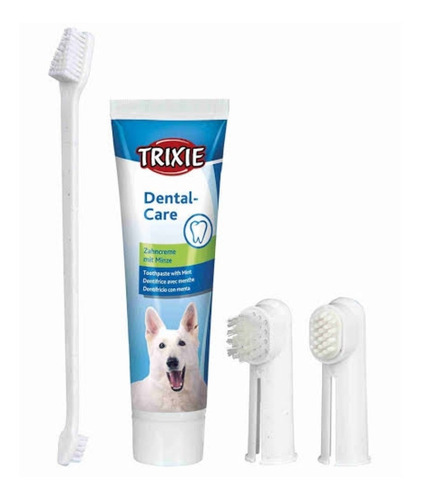 Kit Set Higiene Dental Trixie Pasta Dental 100 Gr + Cepillos