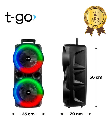 Parlante Bluetooth Portátil T-go Torre Subwoofer 4600 Watts