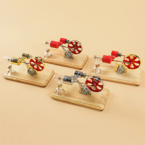 Mini Modelo De Motor De Motor De Aire Caliente Stirling Llev