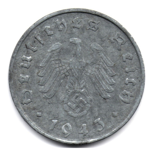 Alemania 10 Reichspfennig 1943 D Tercer Reich 