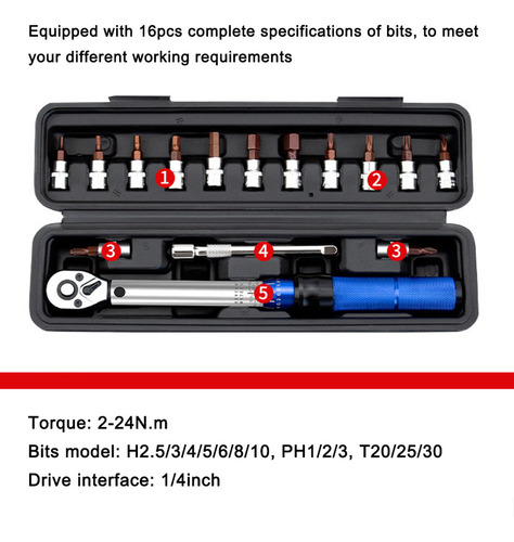 // Torque Da Ferramenta De Reparo De Bicicletas Ajustável