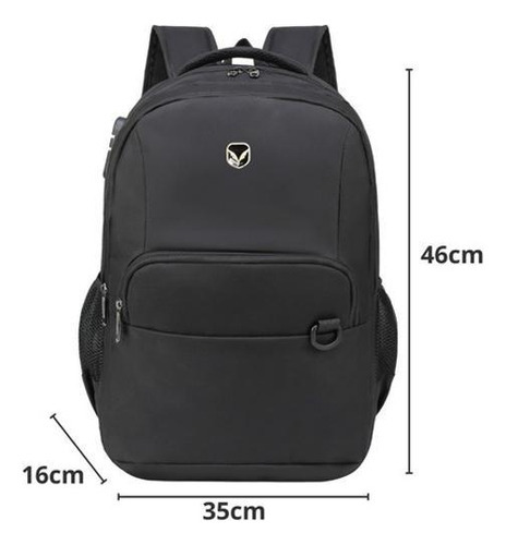 Mochila Notebook Senha Cadeado Unissex Escolar Faculdade Usb