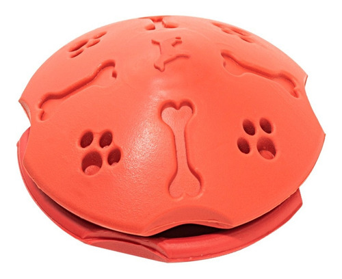 Juguete Perro/gato Ovni Dosificador Snack Rellenable Rascals Color Rojo