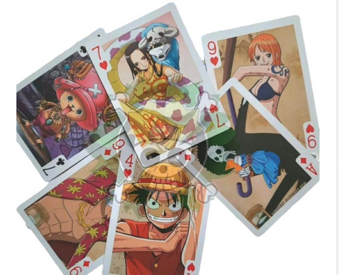 Dos Mazos Cartas Naipe Inglés One Piece