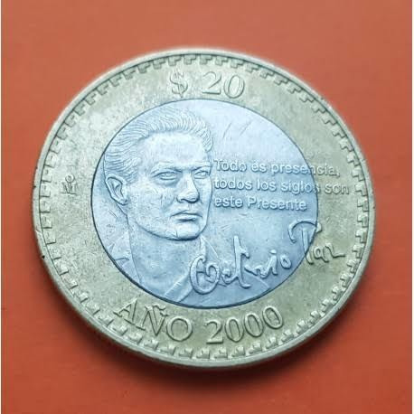 Moneda De 20 Pesos De Octavio Paz