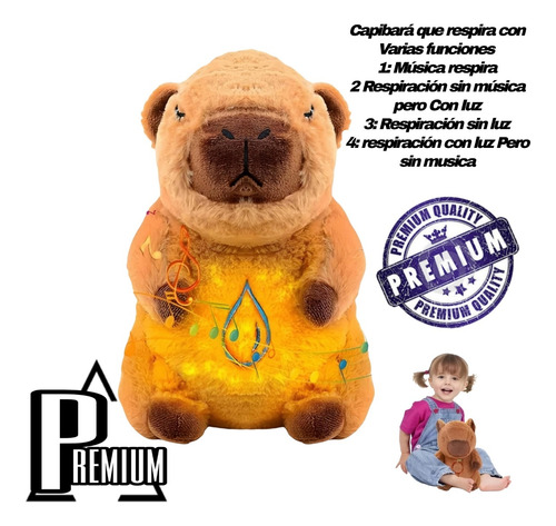 Juguetes De Peluche Que Respira De Capibara,capibara Dreams Marrón Claro
