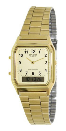 Reloj Para Hombre Casio Aq-230ga-9b Dorado