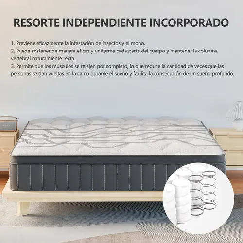 Colchon 1 Plaza Espuma 90cm X 190cm X 27cm