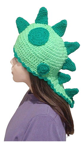 Hermoso Gorrito En Crochet Con Forma De Dinosaurio 