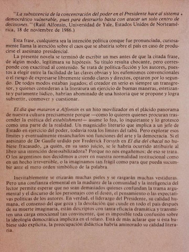 El Día Que Mataron A Alfonsín - Dalmiro Sáenz & Joselovsky (Usado)