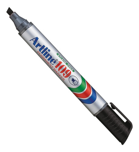 Plumon Permanente Artline Secado Rapido Punta Cincel Color Negro