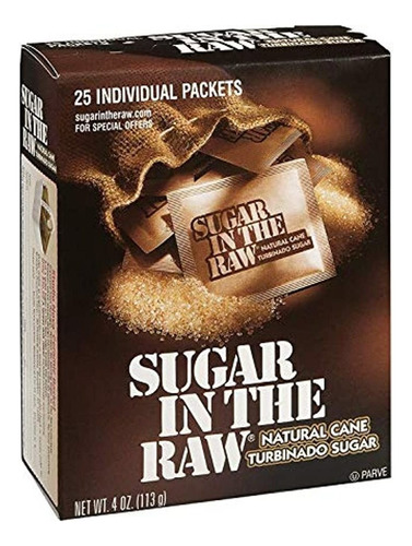 Azúcar En La Raw Sobres De Azúcar 4 oz (pack De 2)