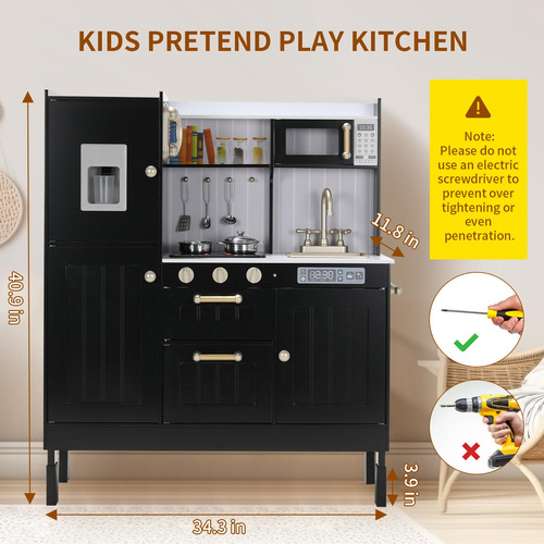 Set Cocina Infantil Juegos Madera Luz Sonido Realistarecoger Color
