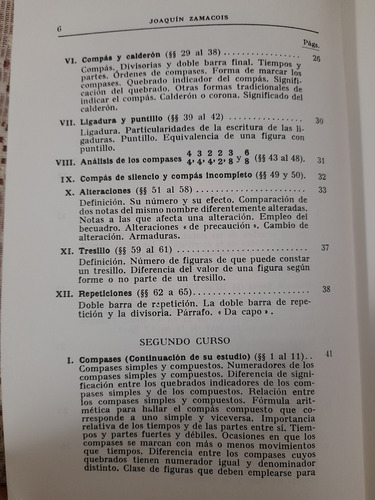 Teoria De La Musica Libro 1 Zamacois (Usado)