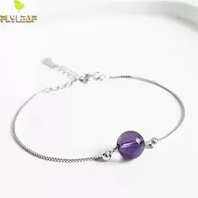 Flyleaf-cuentas De Cristal De Amatista Para Mujer, Pulseras