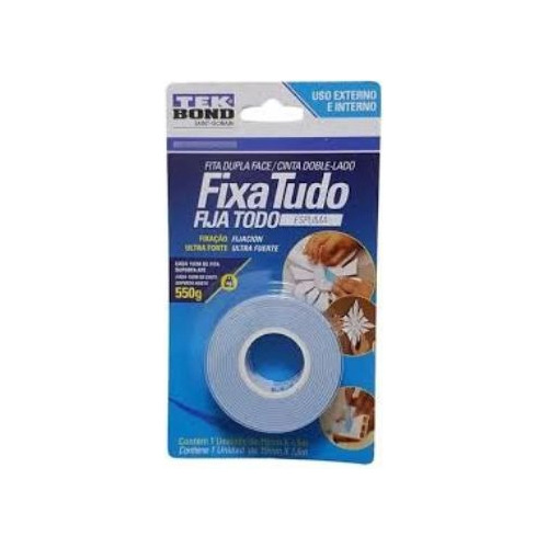 Cinta Doble Faz 3/4  Rollo 1,5m Tek Bond