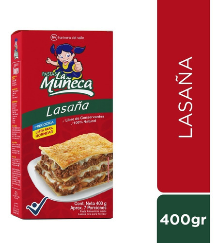 Pasta La Muñeca Lasagna 400 G - g a $25