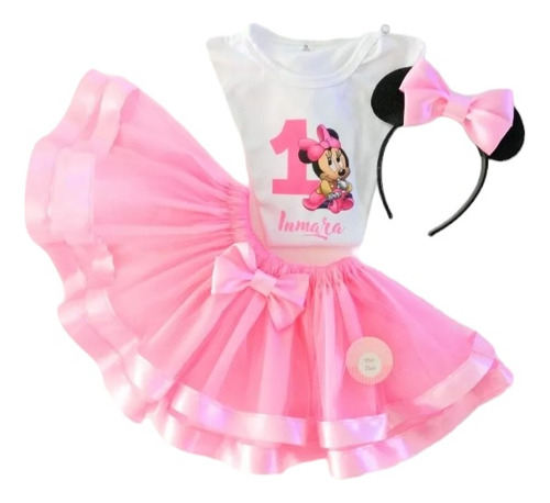 Disfraz Conjunto Tutú Cumpleaños Minnie One By @chic.tutu