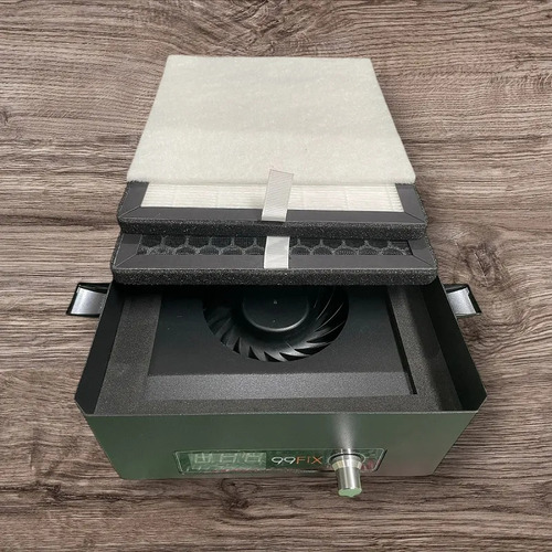 Extrator / Filtro De Fumaça Para Bancada Bivolt 15w - Preto