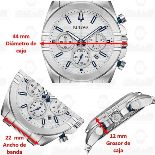 Reloj Bulova 96b307 Quartz Hombre Acero watchsalas Full Cuotas