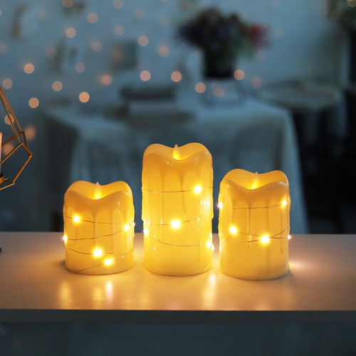 Lámpara De Vela Navideña Con Luz Led, Vela Sin Llama Christm