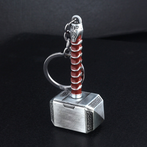 Llavero Martillo De Thor Avengers Hammer Mjollnir Rayo Color Dorado