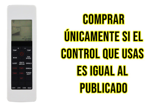 Control Remoto Para York Minisplit Aire Acondicionado Clima