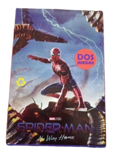 Cartas Infantiles X10 Mazos Spiderman Naipes P/ Souvenir