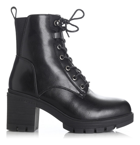 Botin Mujer Negro Via Uno 12532415 Negro Liso 35