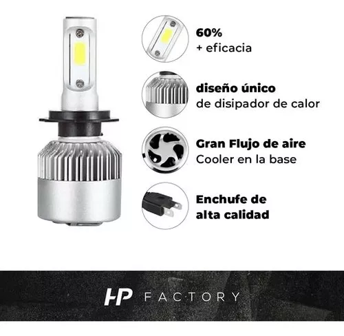 Lámpara Led Cree H7 Cob S2 Cooler 8000 Lúmenes - EVER SAFE®