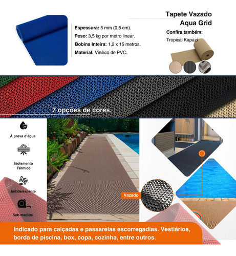 Piso Protetor Antiderrapante Grid Pra Locais Molhados 60x120