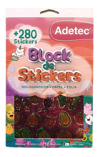 Block De Stickers Figuras Infantiles Kawaii Adetec