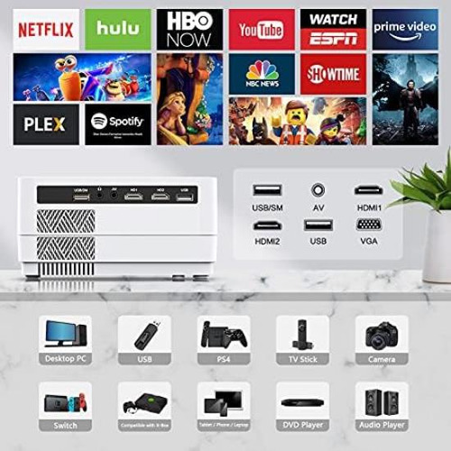 Proyector Nativo 1080p Con Wifi Y Bluetooth Bidireccional, P