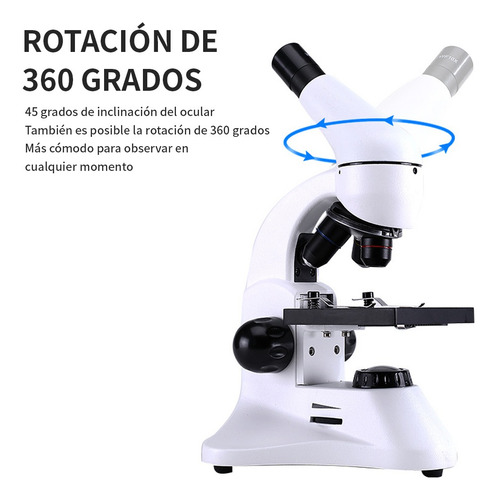 Microscopio Monocular2000x Profesional Óptico Con Accesorios
