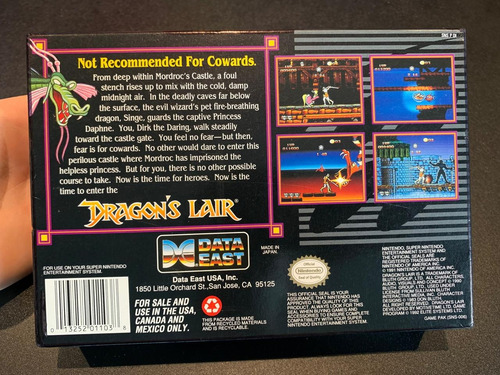 Dragon's Lair Super Nintendo Snes (Usado)