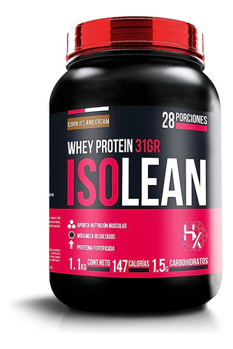 Holix Lab Isolean Proteina Whey Hidrolizada 1.1kg 28serv Sabor Cookies And Cream